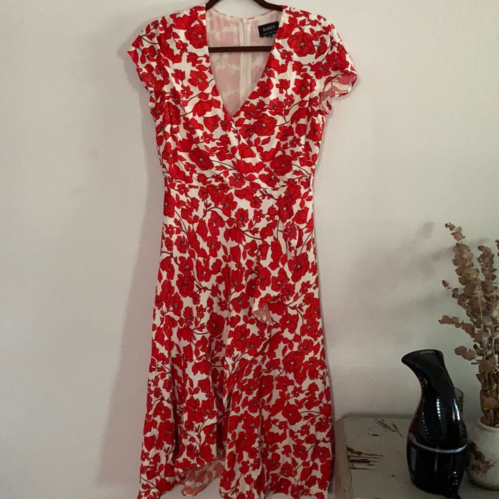 Bardot Red Floral Dress